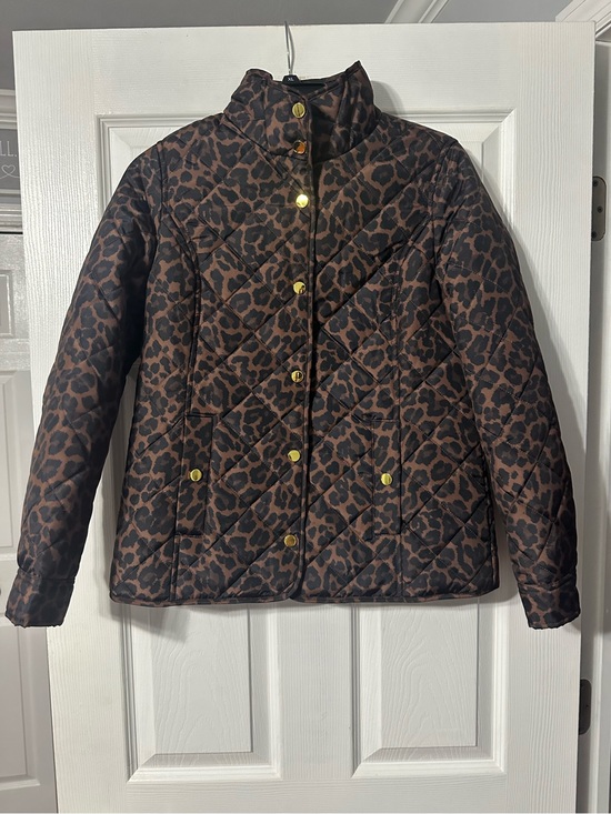 St. John's Bay Jackets & Blazers - NWT St. John's Bay Brown and Black Leopard Quilted Puffer Jacket